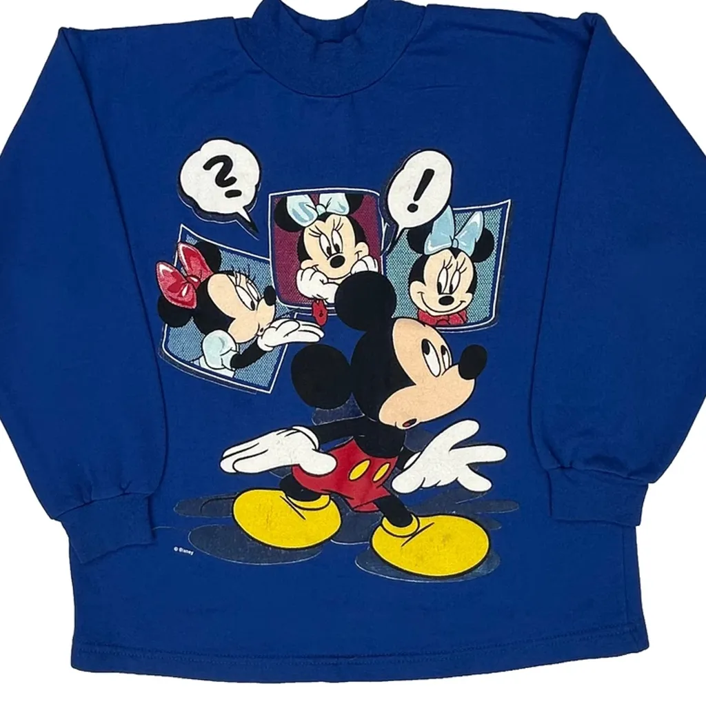 Kids Mickey Unlimited Cartoon Sweatshirt - Medium Blue Cotton Blend - Image 5