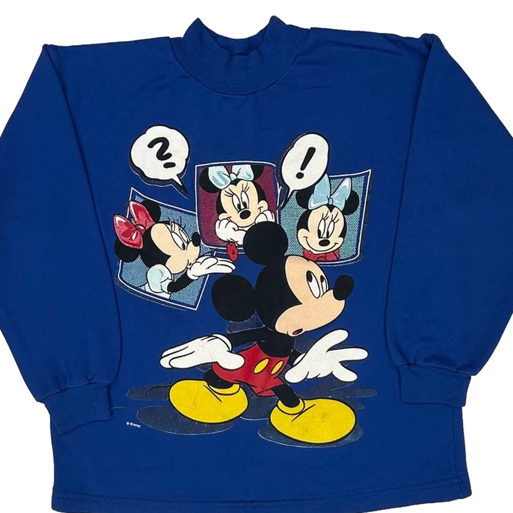 Kids Mickey Unlimited Cartoon Sweatshirt - Medium Blue Cotton Blend - Image 6