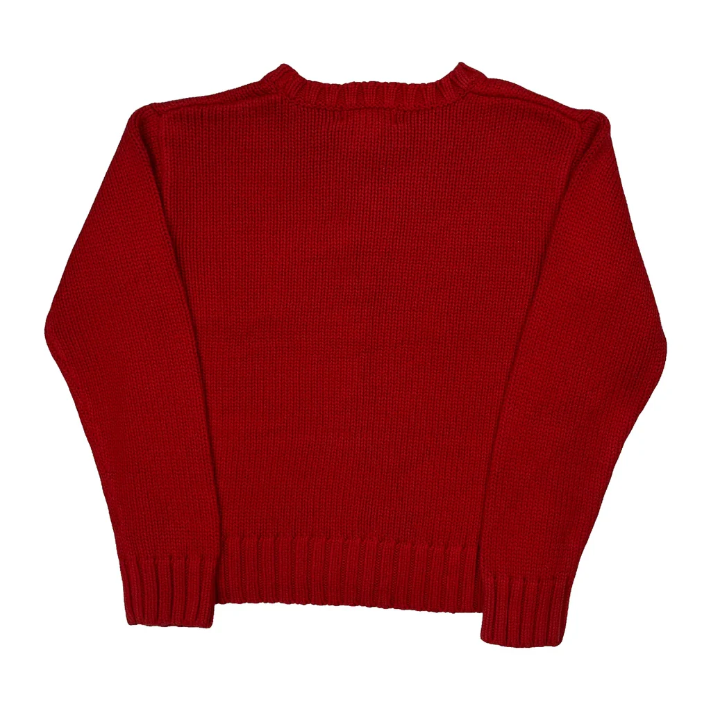 Kids Polo By Ralph Lauren Jumper - Small Red Cotton - Image 2