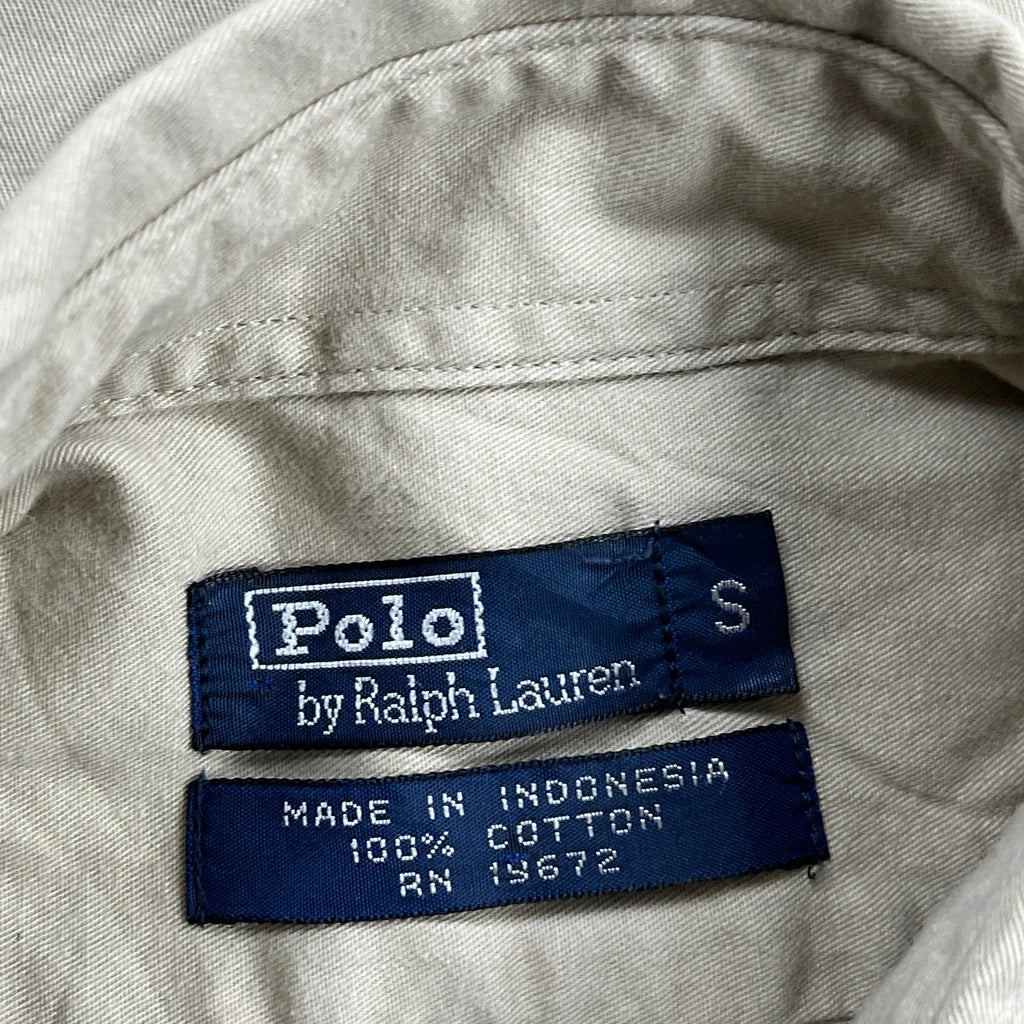 Kids Polo By Ralph Lauren Shirt - Small Beige Cotton - Image 3