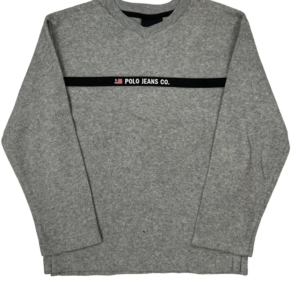 Kids Ralph Lauren Long Sleeve T-Shirt - Small Gray Polyester - Image 5