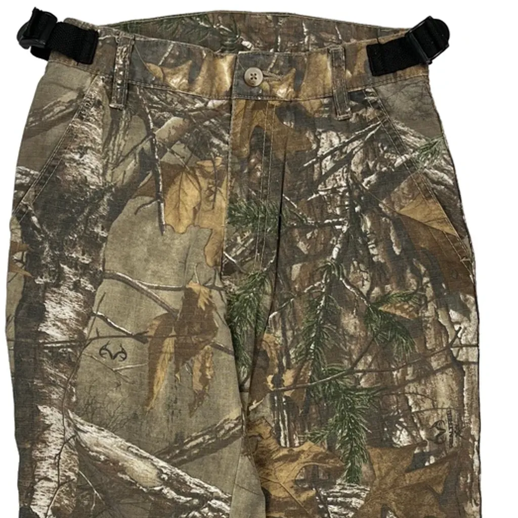 Kids Realtree Camo Cargo Trousers - Small Camo Cotton Blend - Image 5