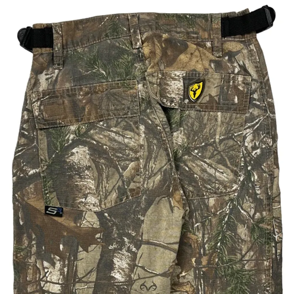 Kids Realtree Camo Cargo Trousers - Small Camo Cotton Blend - Image 6