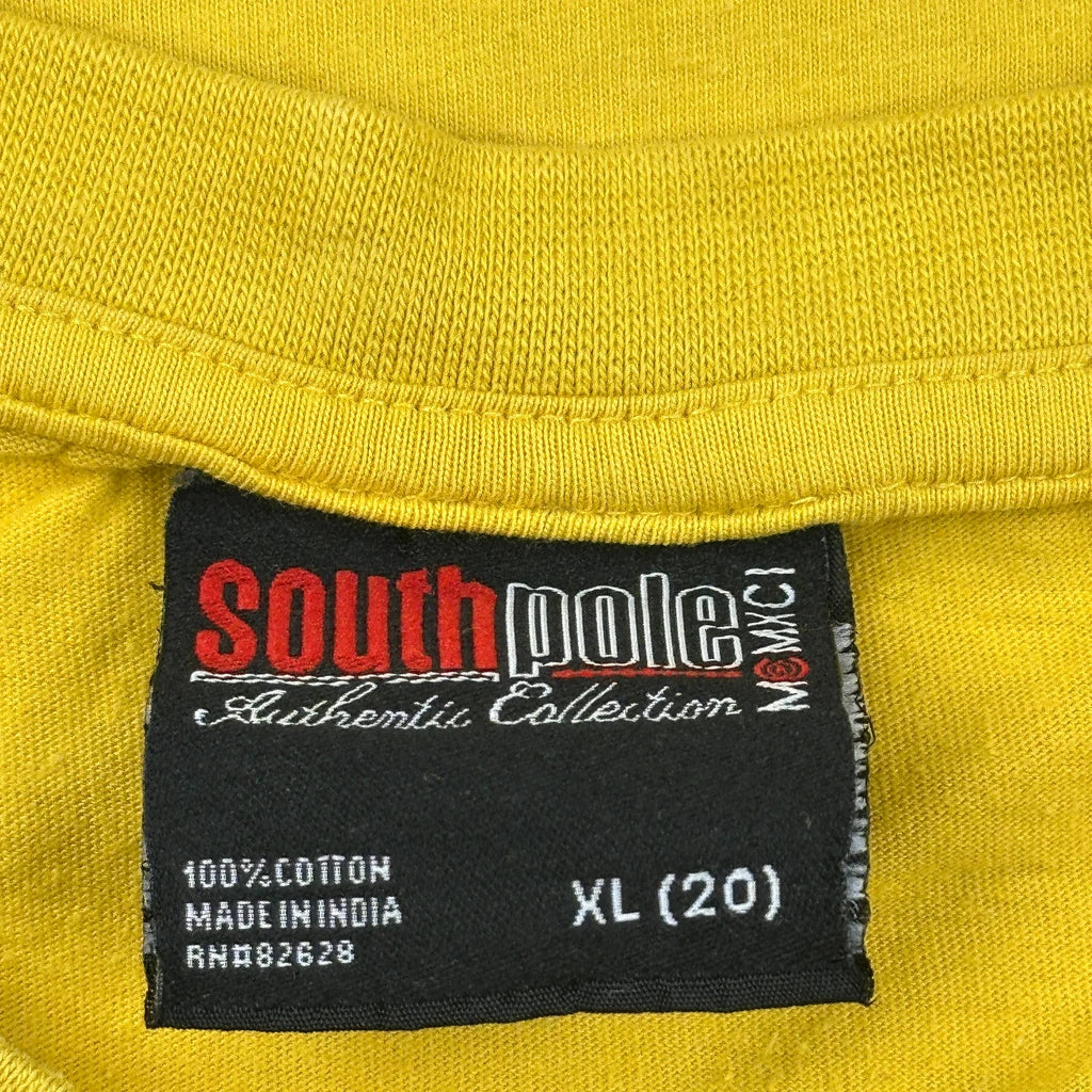 Kids Southpole Graphic T-Shirt - XL Yellow Cotton - Image 3