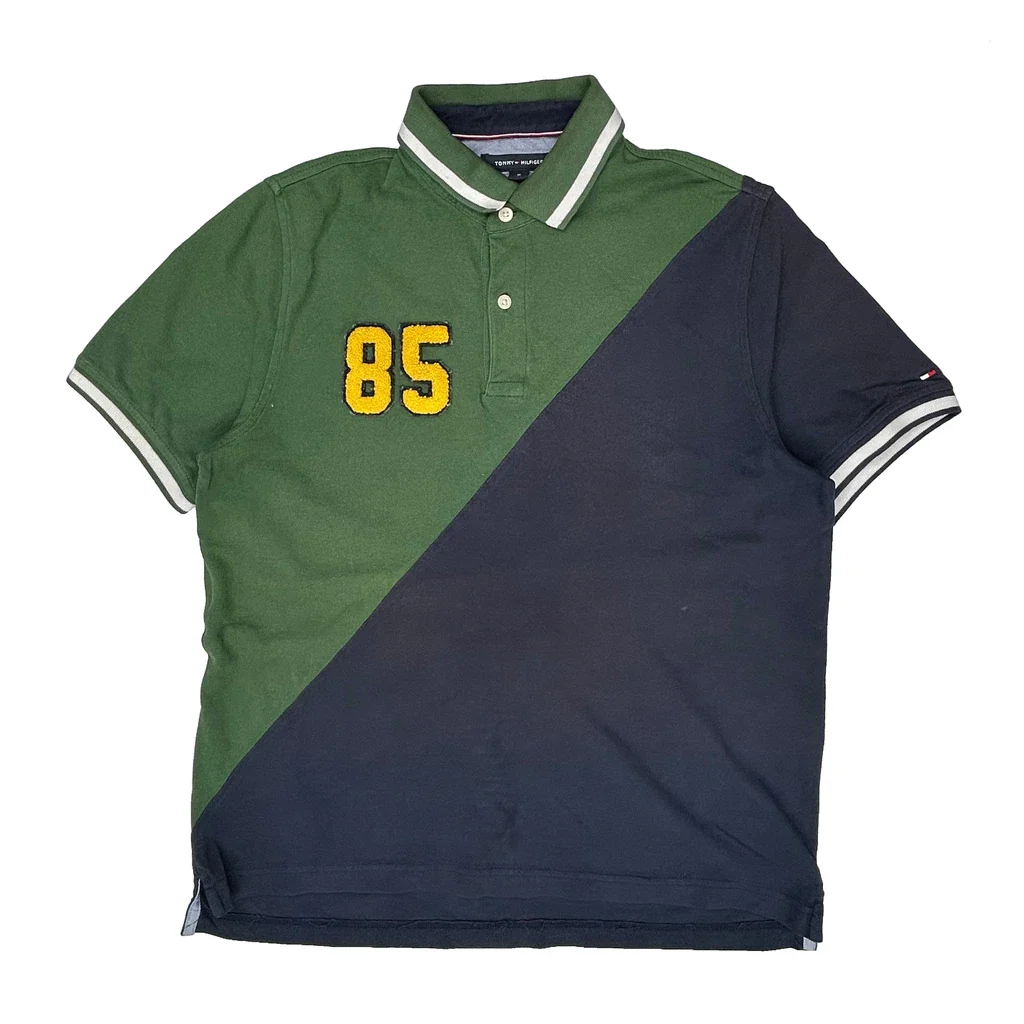 Kids Tommy Hilfiger Polo Shirt - Medium Green Cotton