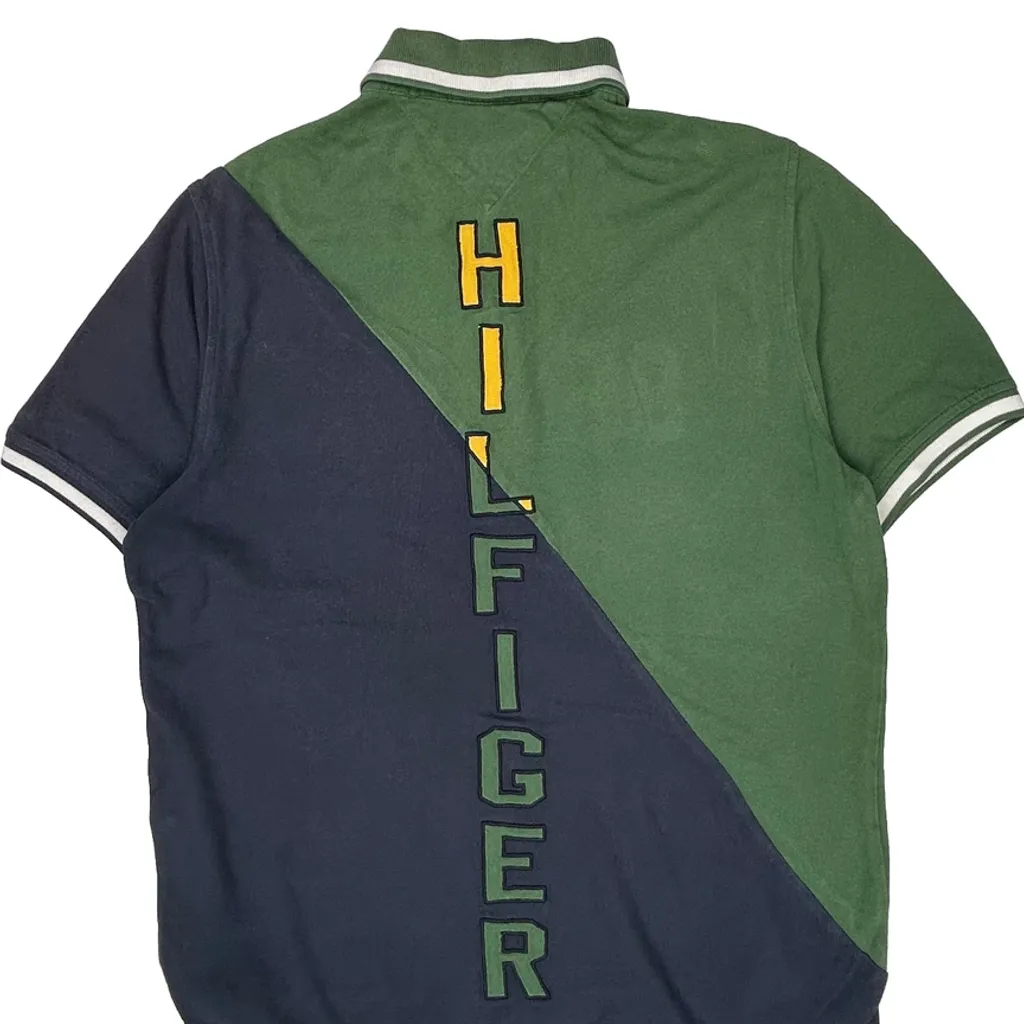 Kids Tommy Hilfiger Polo Shirt - Medium Green Cotton - Image 6