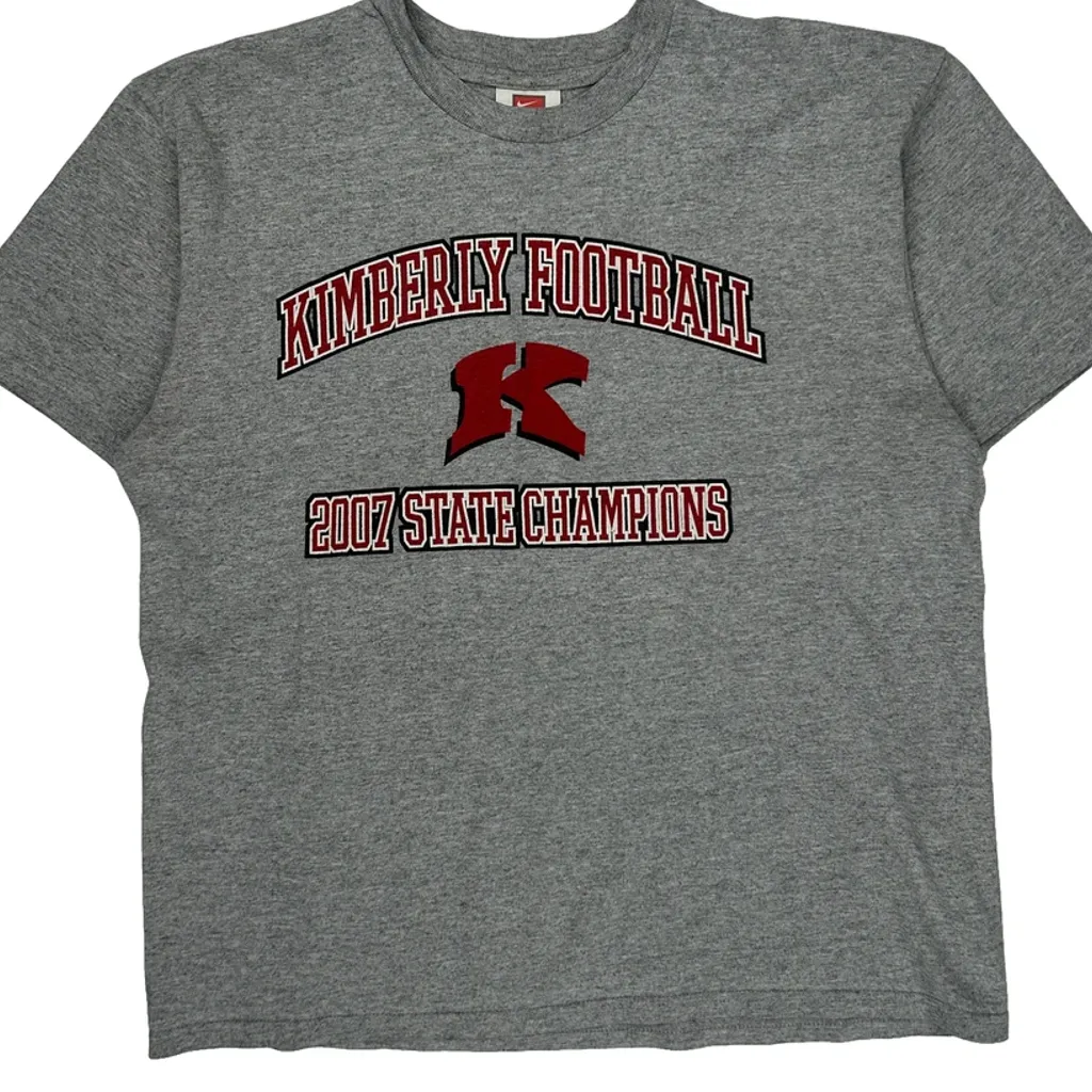 Kimberly Football Nike Graphic T-Shirt - Medium Gray Cotton - Image 4