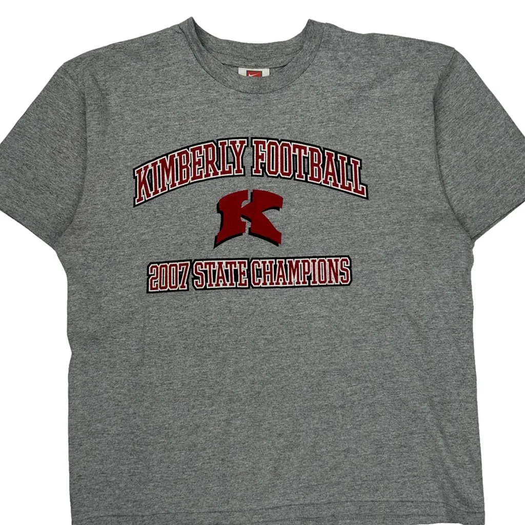 Kimberly Football Nike Graphic T-Shirt - Medium Gray Cotton - Image 5