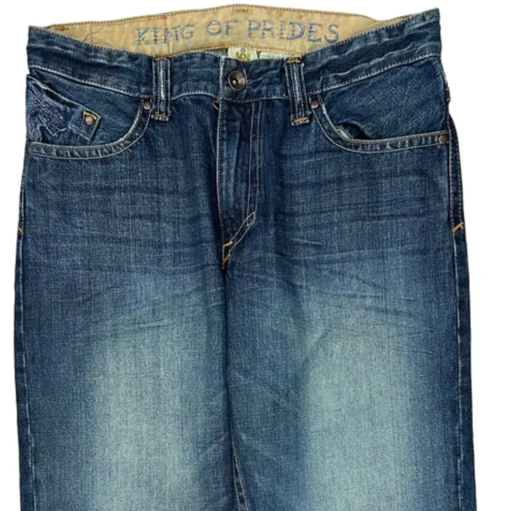 King Of Pride Boot Cut Jeans - 34W 31L Blue Cotton - Image 10