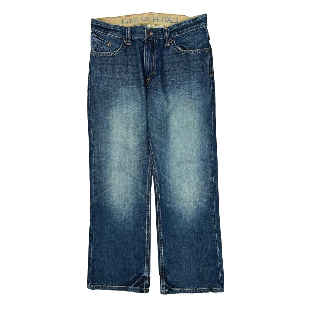 King Of Pride Boot Cut Jeans - 34W 31L Blue Cotton - Image 2