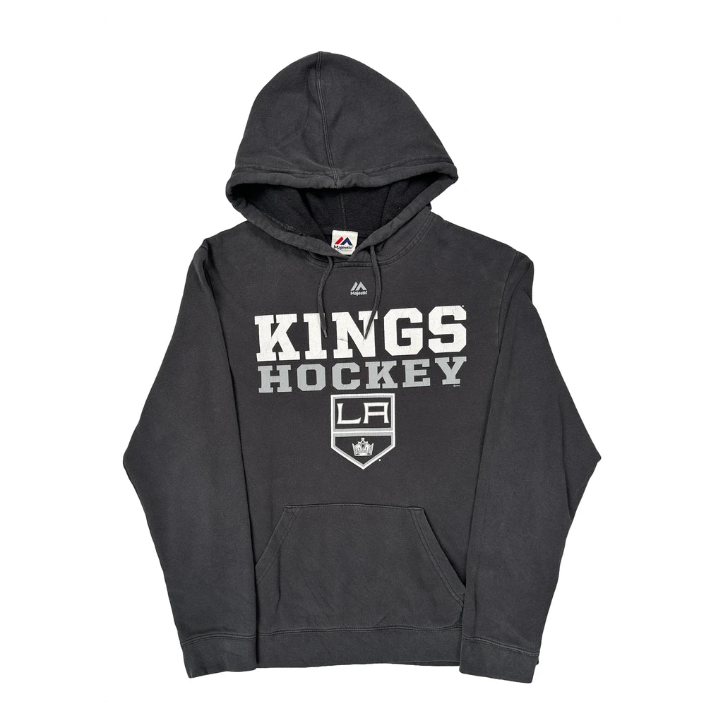 Kings Hockey Majestic Hoodie - Large Black Cotton