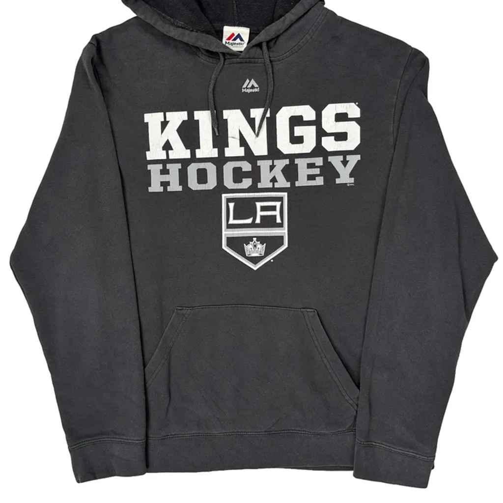 Kings Hockey Majestic Hoodie - Large Black Cotton - Image 5