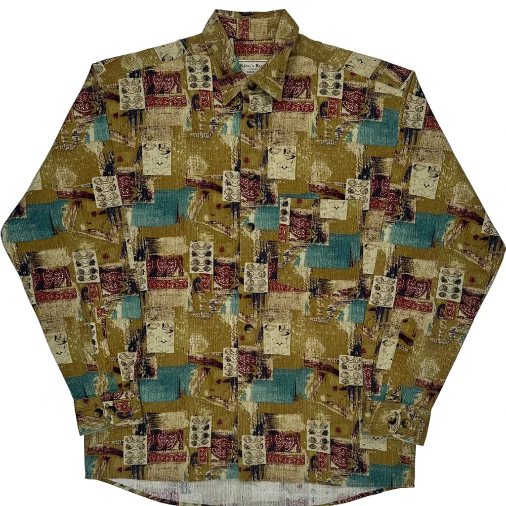Kings Road Patterned Shirt - Medium Multicoloured Cotton - Image 4