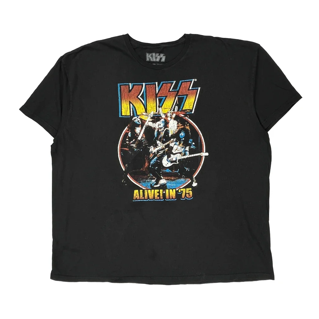 Kiss Band T-Shirt - 3XL Black Cotton