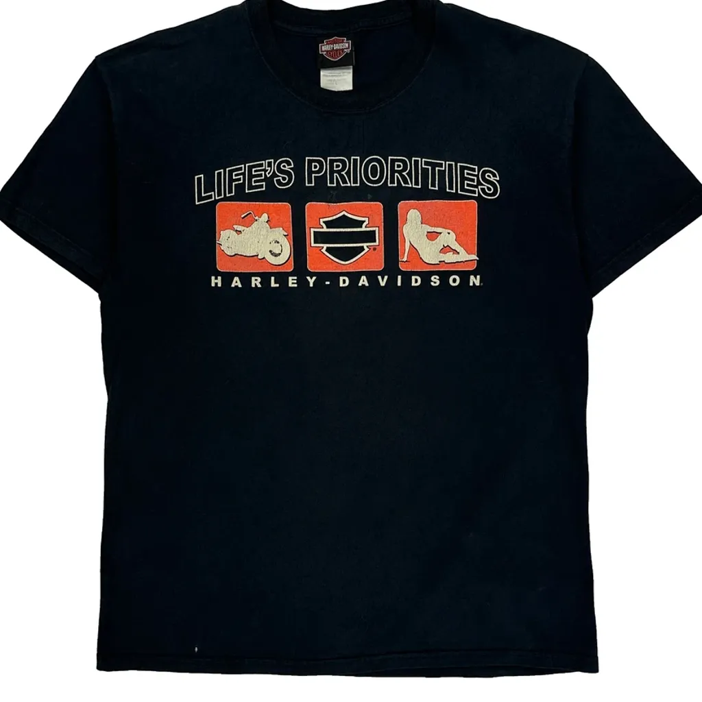 Kitchener Harley-Davidson Harley Davidson Graphic T-Shirt - Large Black Cotton - Image 4