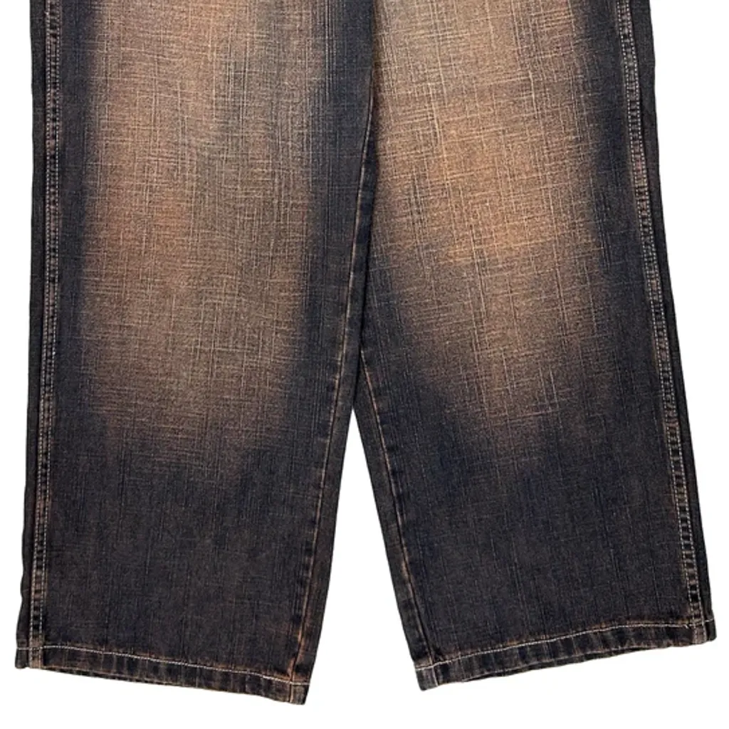 Koman Baggy Jeans - 34W 32L Dark Wash Denim - Image 9
