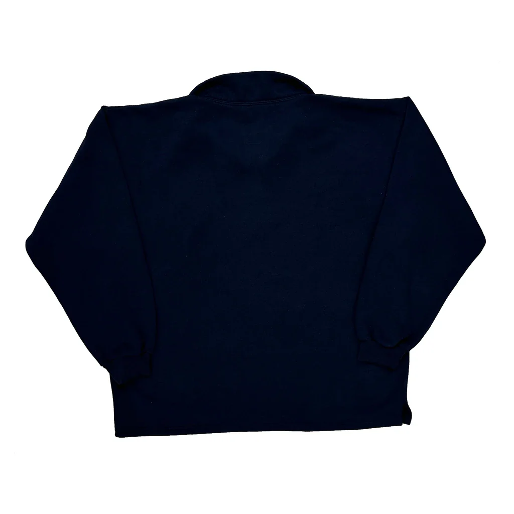 Kuala Lumpur Hard Rock Cafe 1/4 Zip - Large Navy Cotton - Image 2