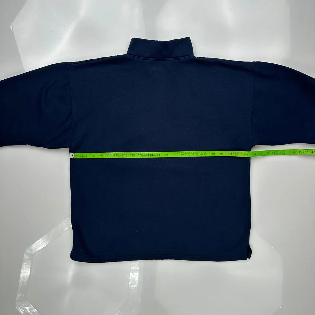 Kuala Lumpur Hard Rock Cafe 1/4 Zip - Large Navy Cotton - Image 3