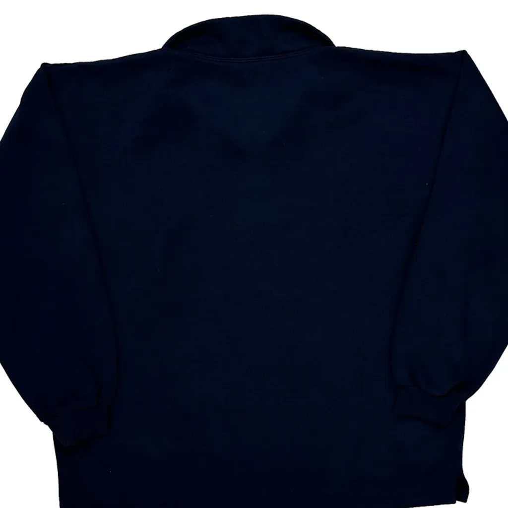 Kuala Lumpur Hard Rock Cafe 1/4 Zip - Large Navy Cotton - Image 8