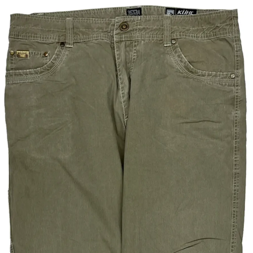 Kuhl Cargo Trousers - 36W 34L Green Cotton Blend - Image 11