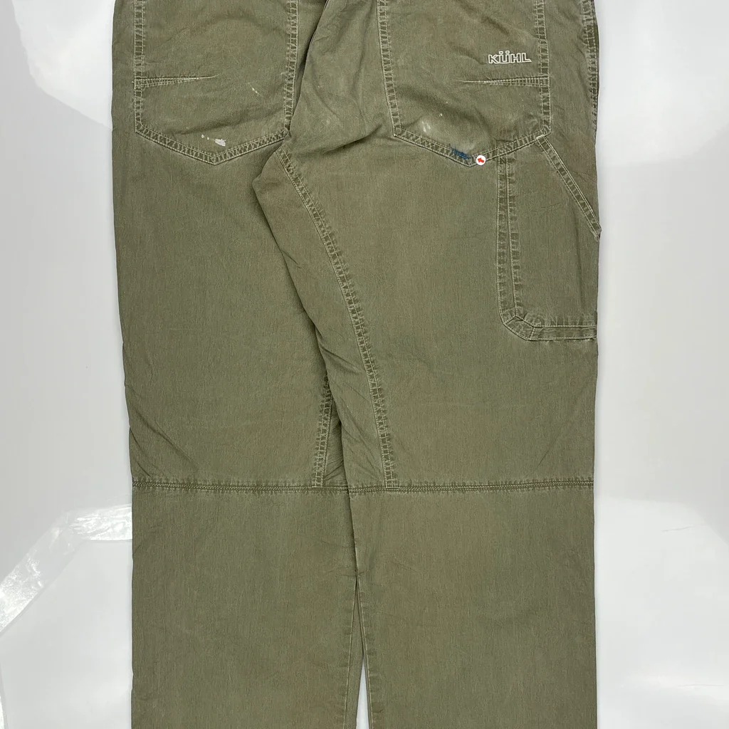 Kuhl Cargo Trousers - 36W 34L Green Cotton Blend - Image 3