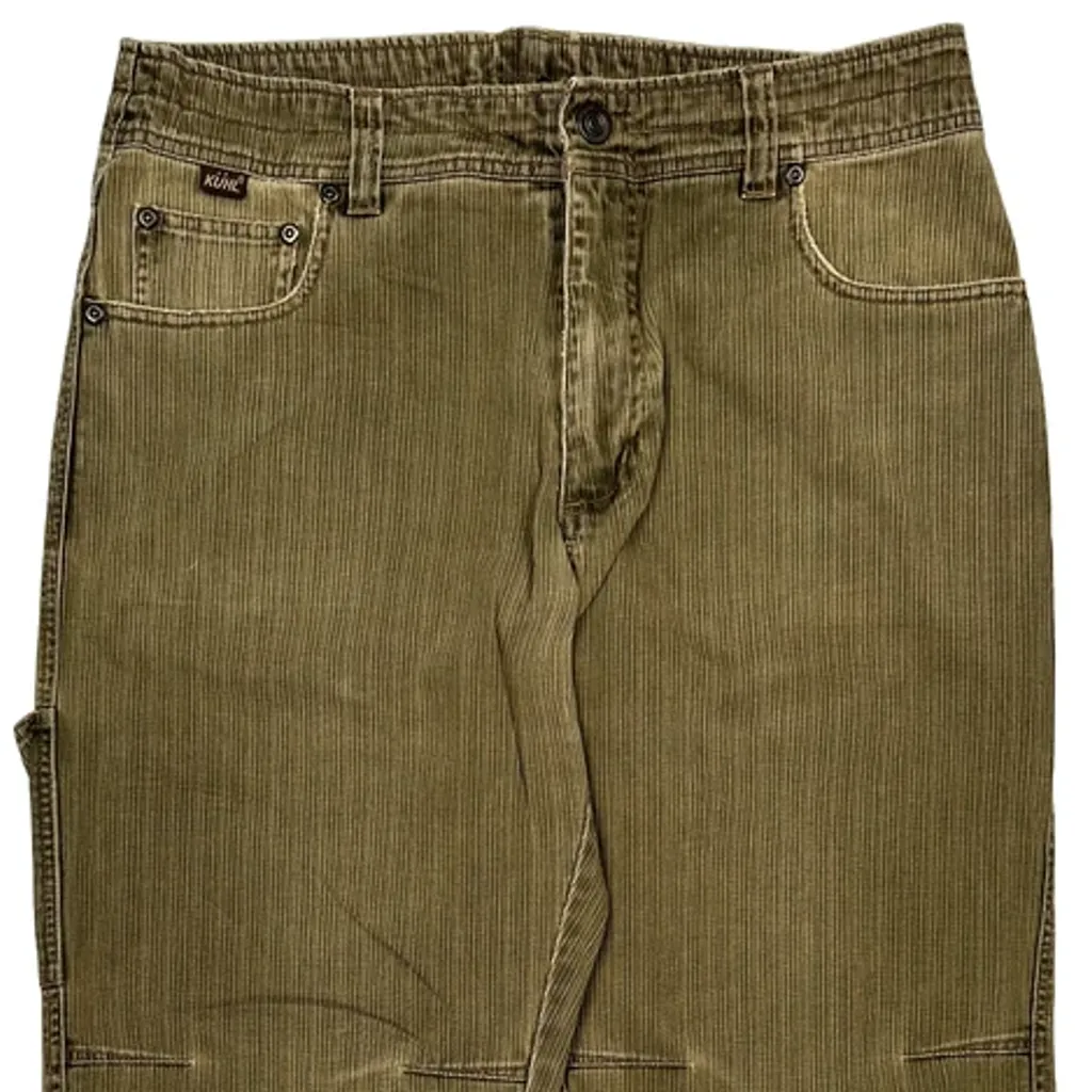 Kuhl Knee Dart Corduroy Carpenter Pants - 32W 33L Brown Cotton - Image 11