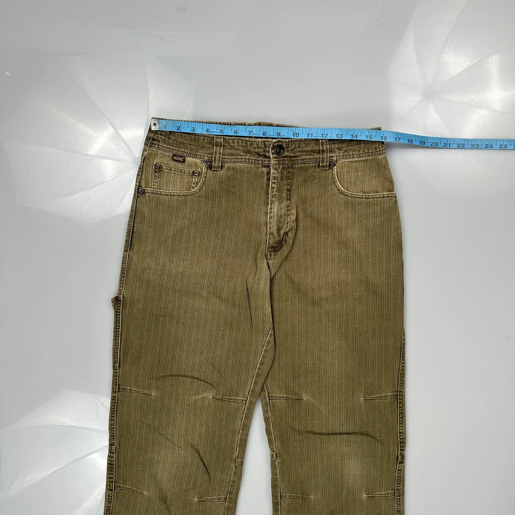 Kuhl Knee Dart Corduroy Carpenter Pants - 32W 33L Brown Cotton - Image 3