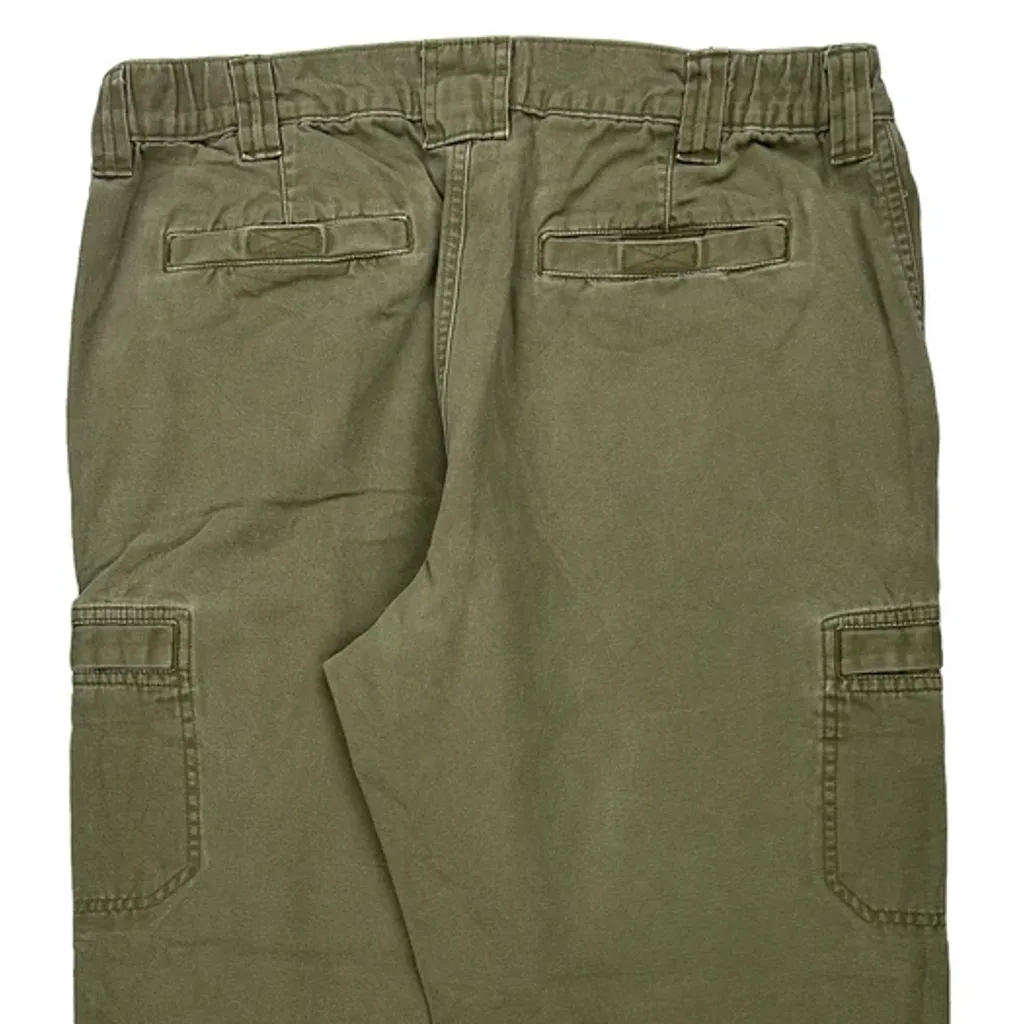 L.L.Bean Cargo Trousers - 34W 30L Green Cotton - Image 8