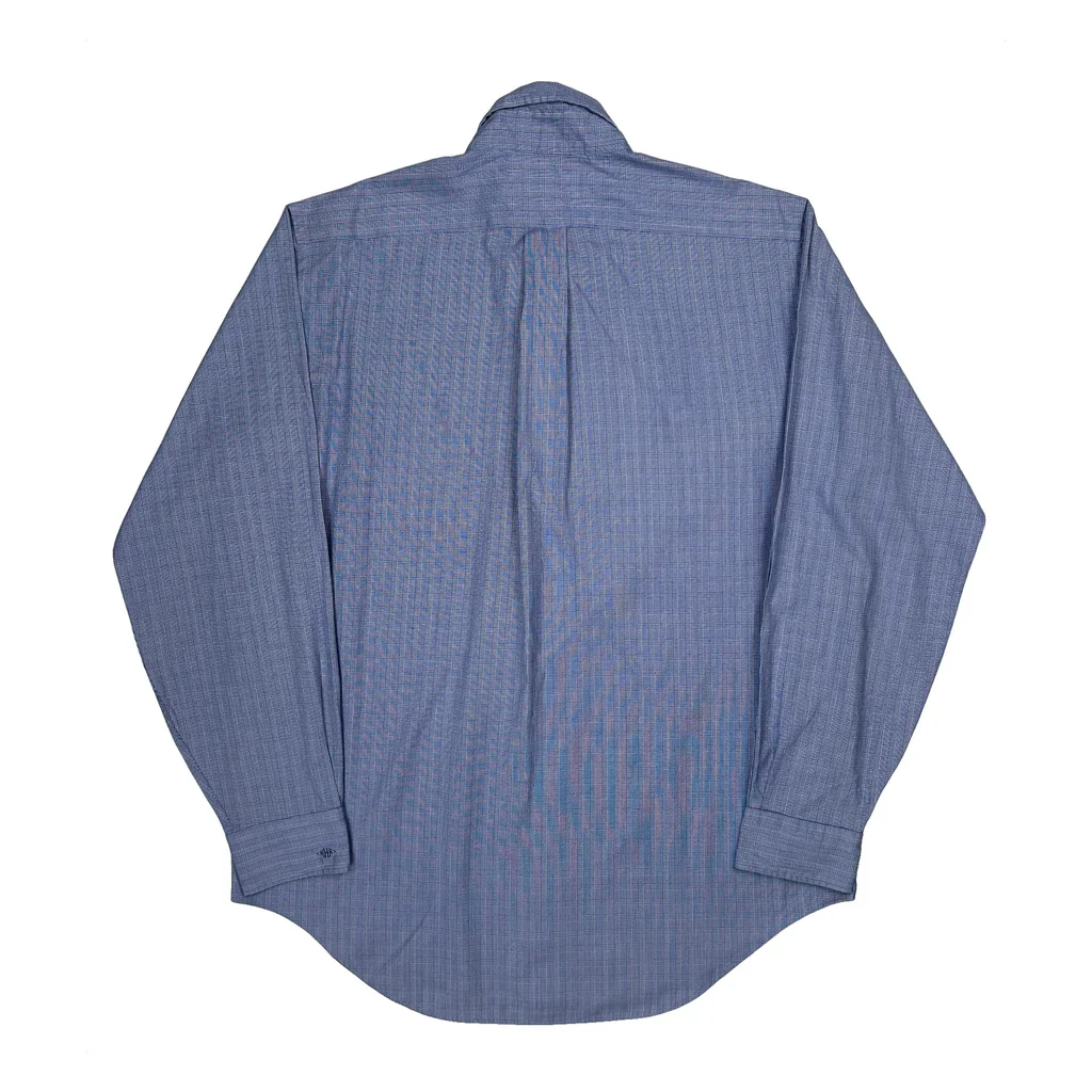 L.L.Bean Checked Shirt - Large Blue Cotton Blend - Image 2