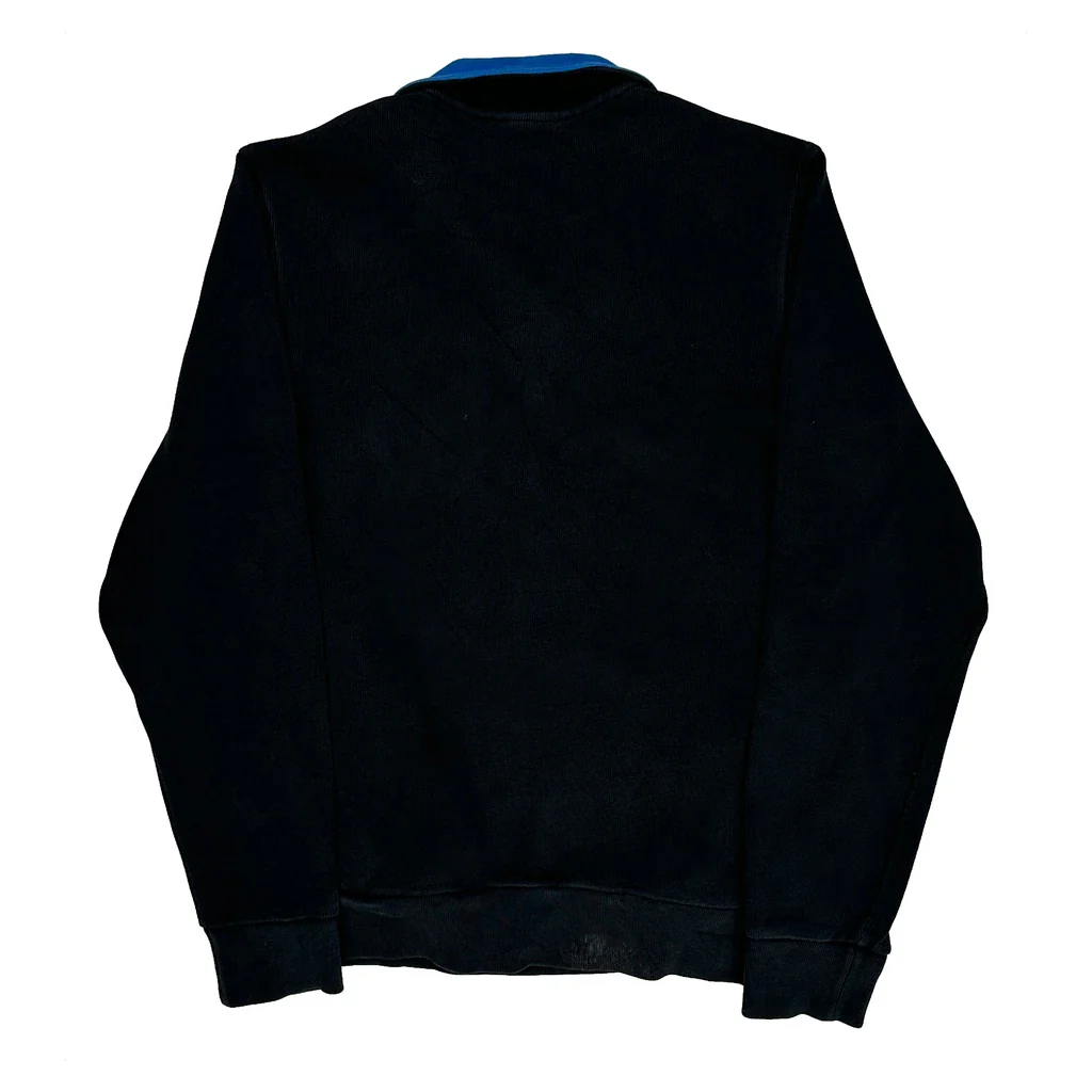 Lacoste Collared 1/4 Zip - Large Black Cotton - Image 2