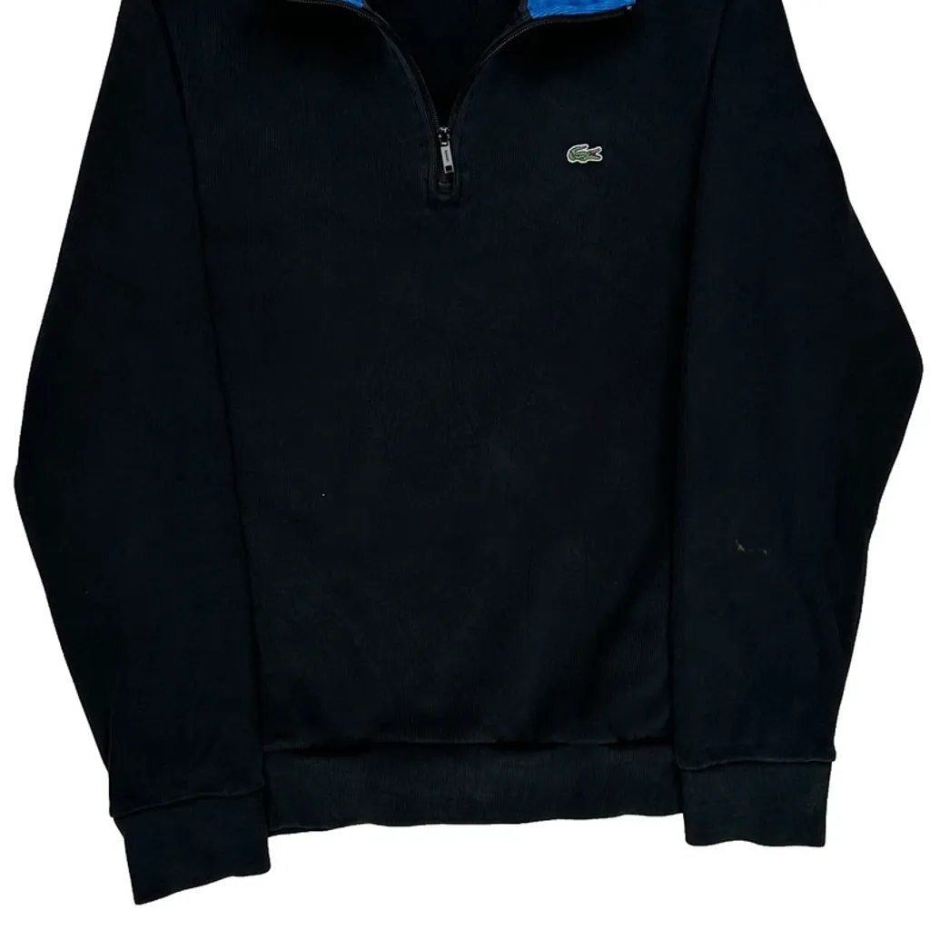 Lacoste Collared 1/4 Zip - Large Black Cotton - Image 4