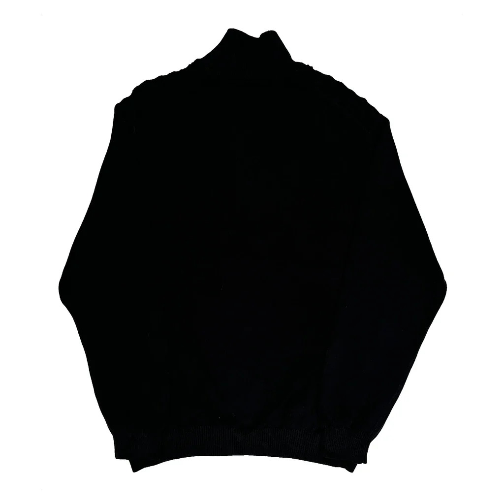 Lacoste 1/4 Zip - XL Black Cotton - Image 2