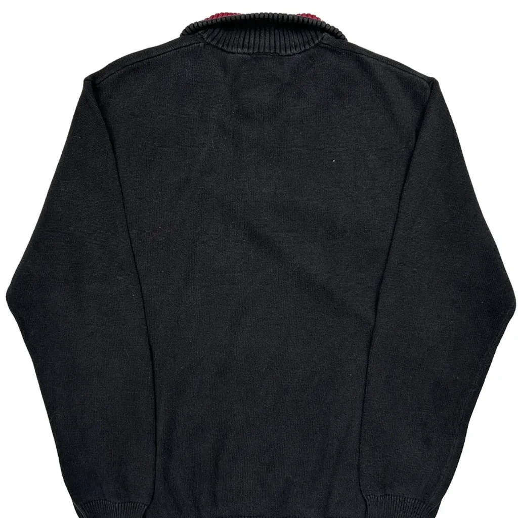 Lacoste Argyle 1/4 Zip - 2XL Black Cotton - Image 6