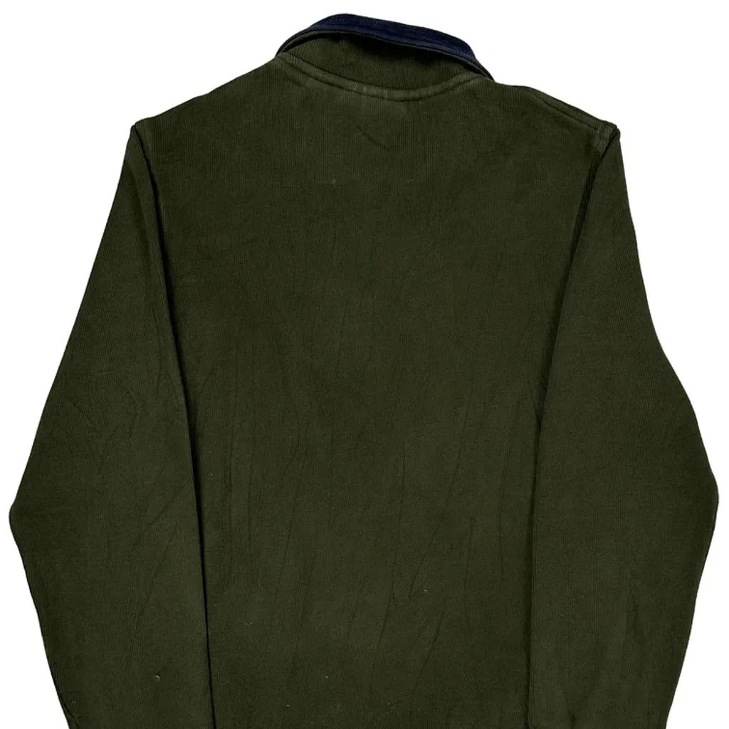 Lacoste 1/4 Zip - Large Green Cotton - Image 6