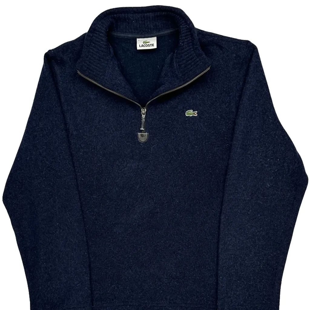 Lacoste 1/4 Zip - Medium Navy Wool - Image 5