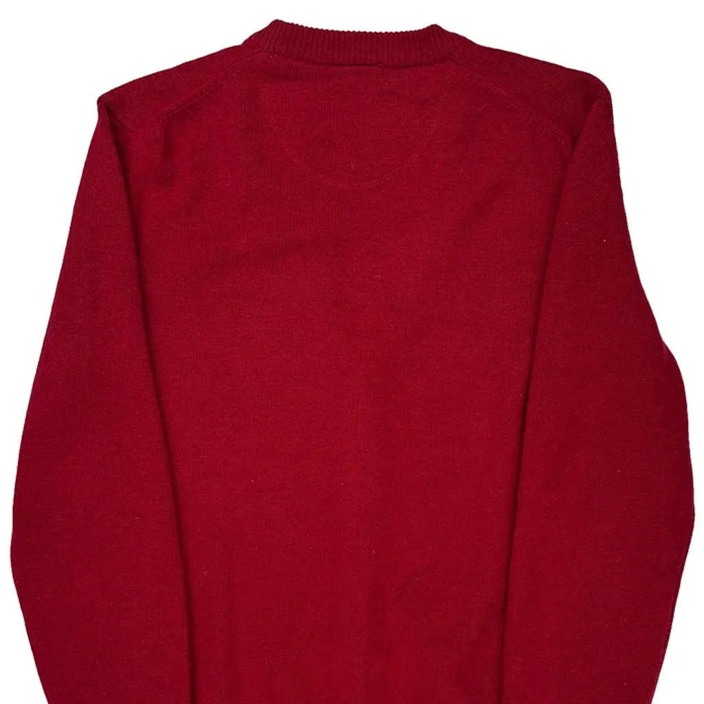 Lacoste Checked Cardigan - Medium Red Wool - Image 7