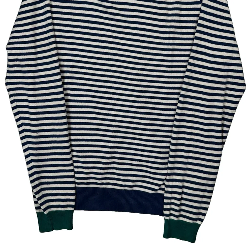 Lacoste Striped Cardigan - Medium Blue Cotton - Image 6