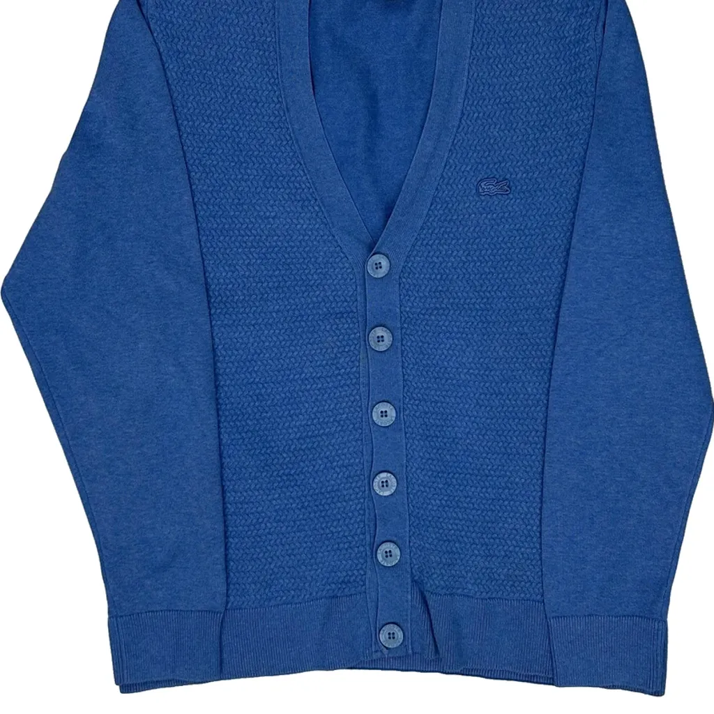 Lacoste Slim Fit Cardigan - Medium Blue Cotton - Image 5