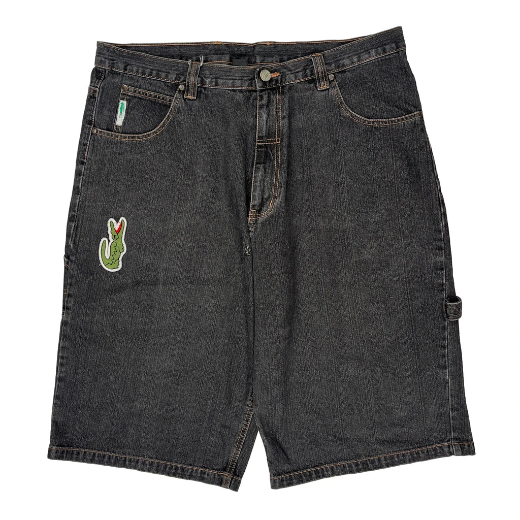Lacoste Baggy Carpenter Shorts - 38W 11L Grey Denim - Image 2