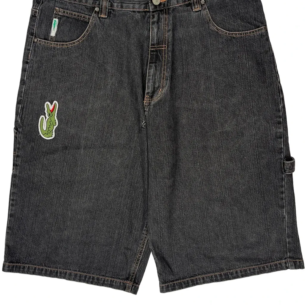 Lacoste Baggy Carpenter Shorts - 38W 11L Grey Denim - Image 8