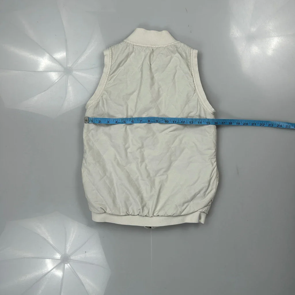 Lacoste Gilet - 2XS Cream Polyester - Image 3
