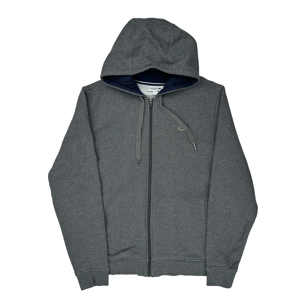 Lacoste Hoodie - Large Gray Cotton