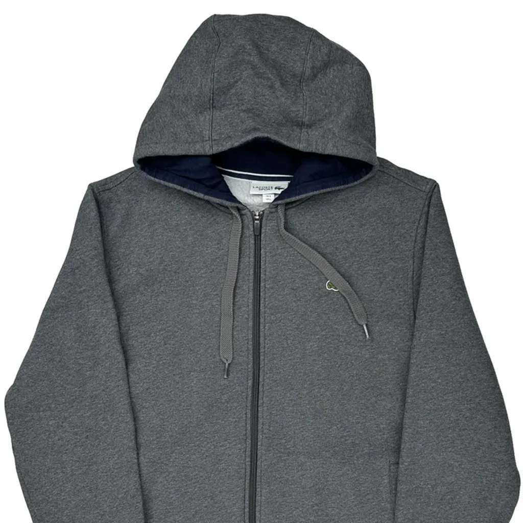 Lacoste Hoodie - Large Gray Cotton - Image 5