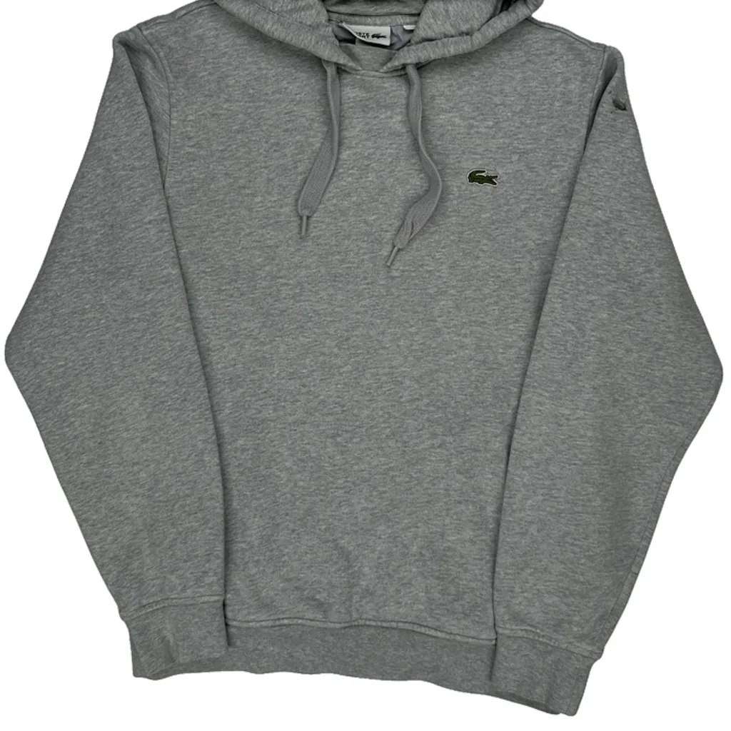 Lacoste Hoodie - Medium Grey Cotton - Image 5