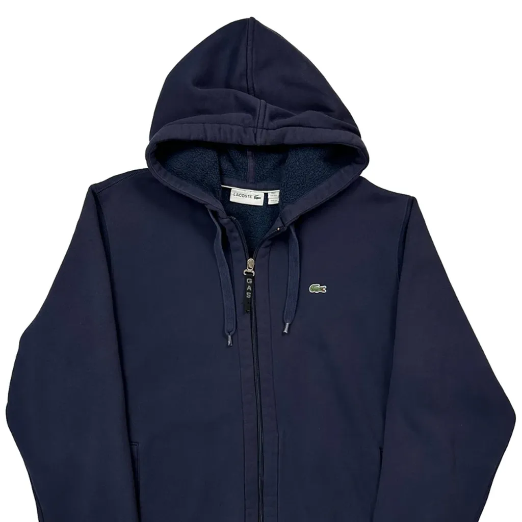 Lacoste Full Zip Hoodie - 2XL Navy Cotton - Image 4