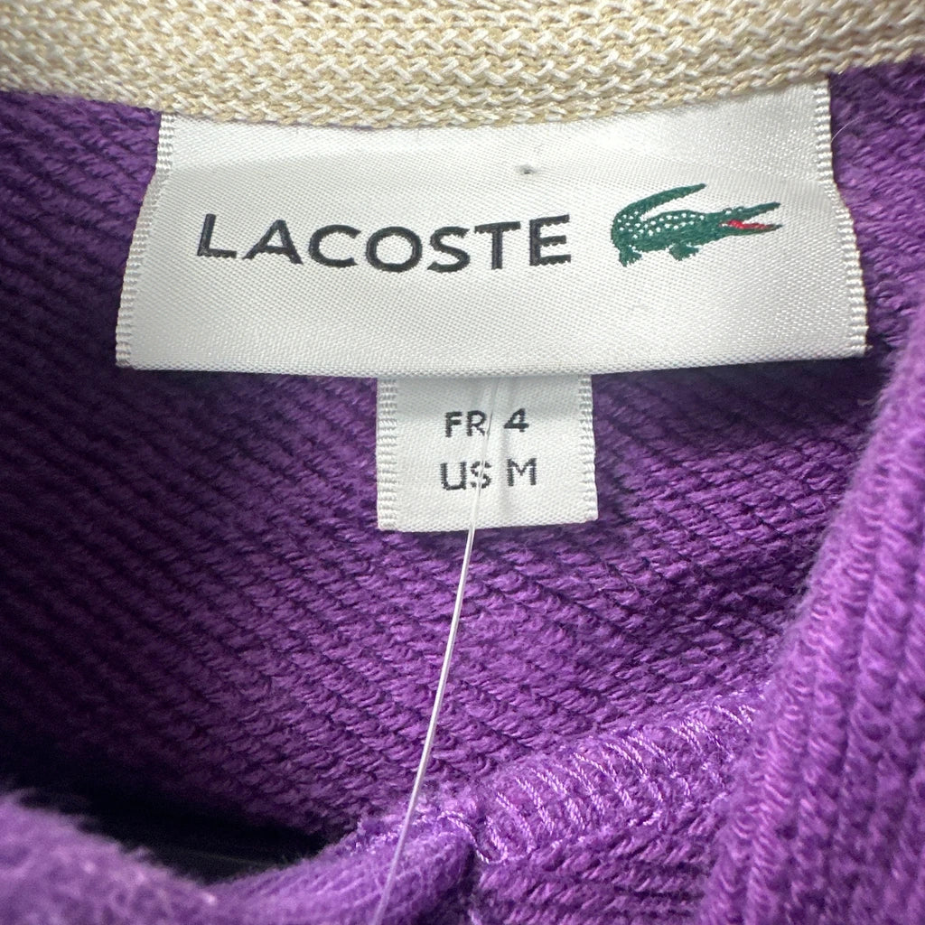 Lacoste Spellout Hoodie - Medium Purple Cotton - Image 3