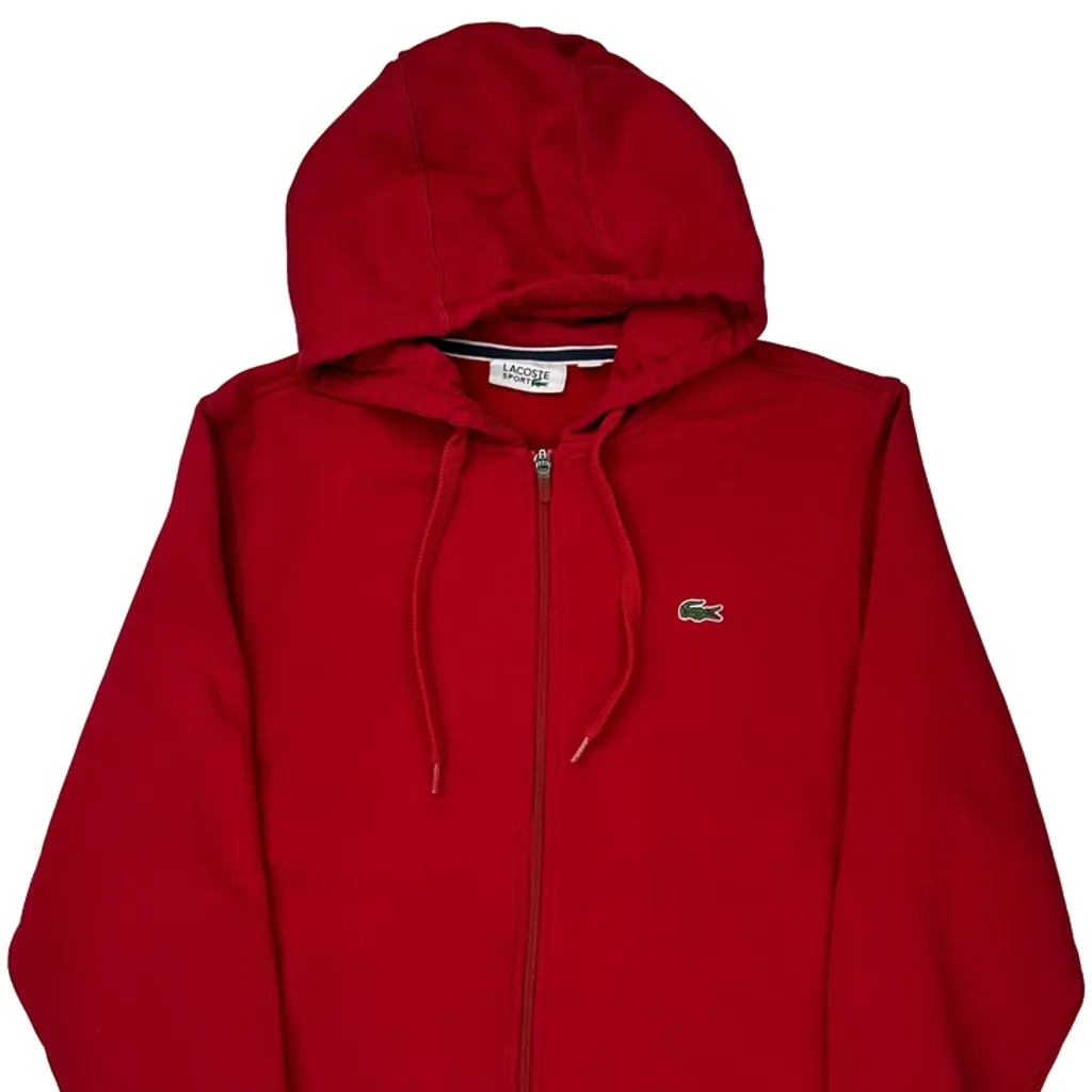 Lacoste Hoodie - XL Red Cotton - Image 4