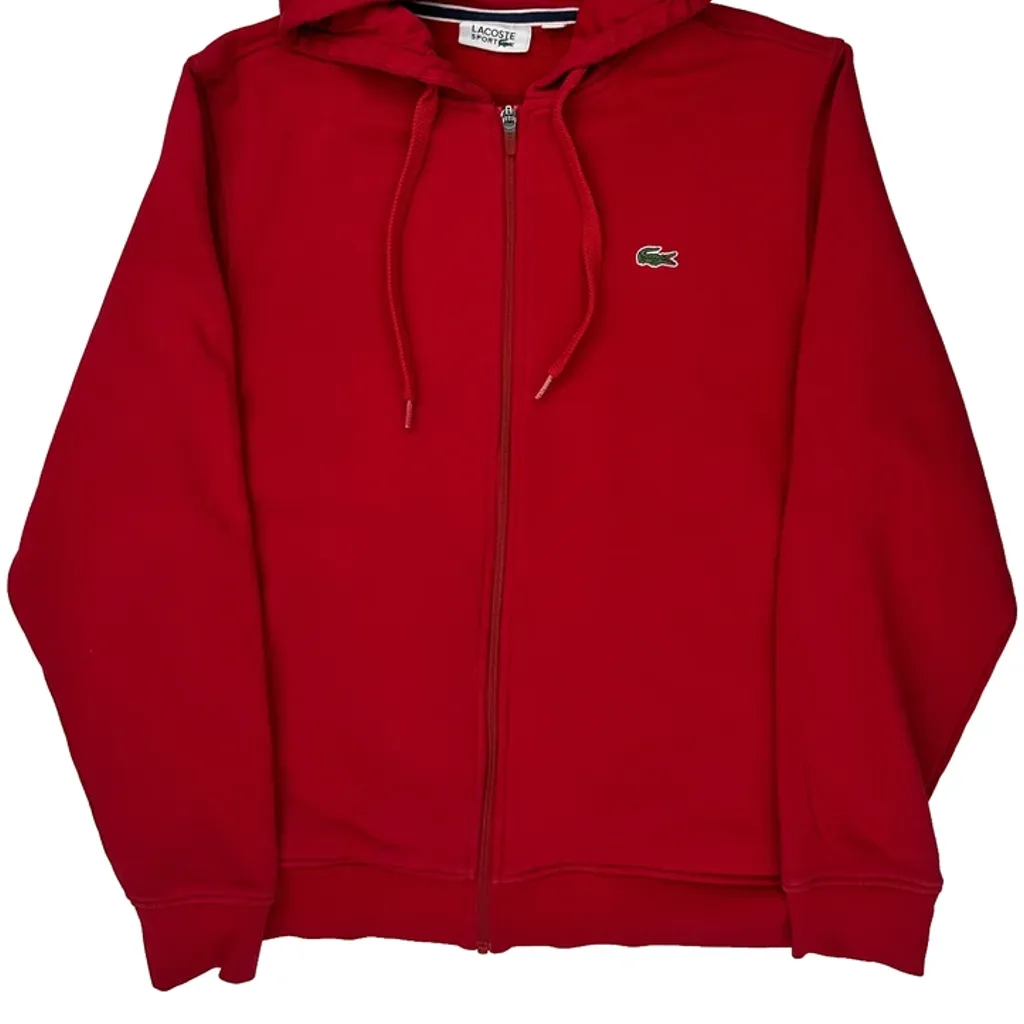Lacoste Hoodie - XL Red Cotton - Image 5