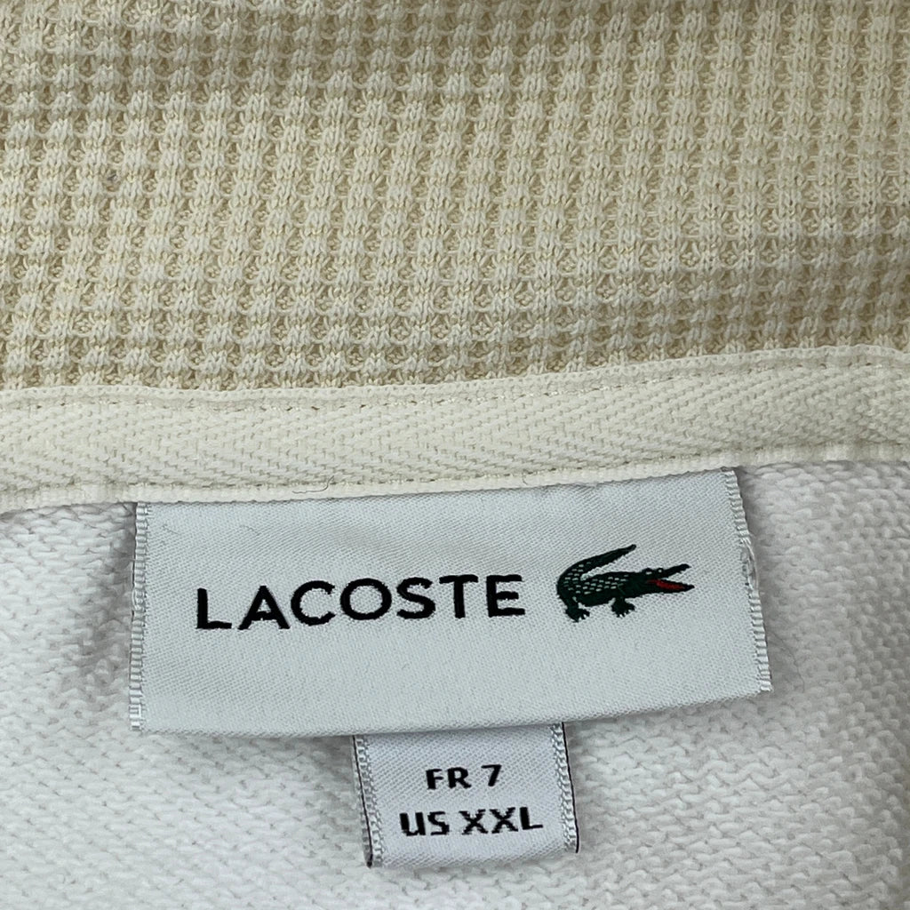 Lacoste Hoodie - 2XL White Cotton - Image 3
