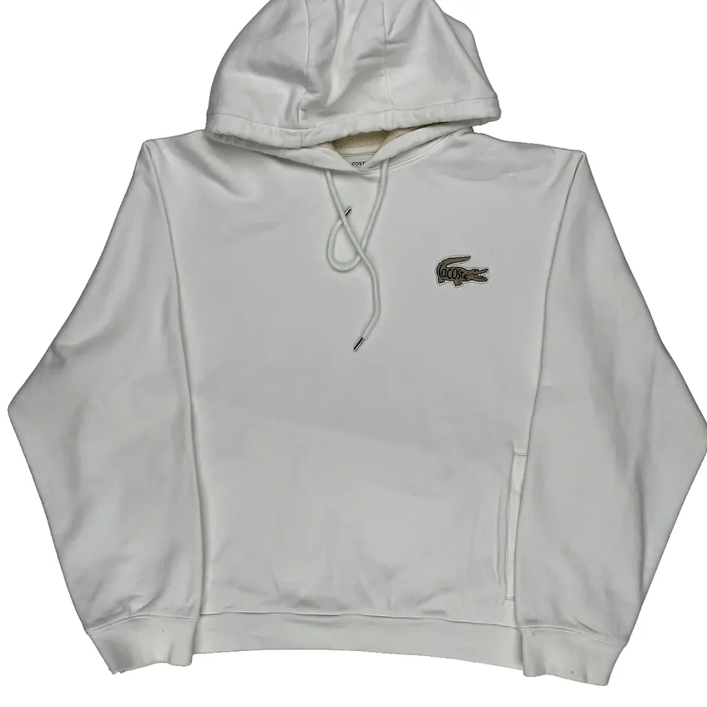 Lacoste Hoodie - 2XL White Cotton - Image 5
